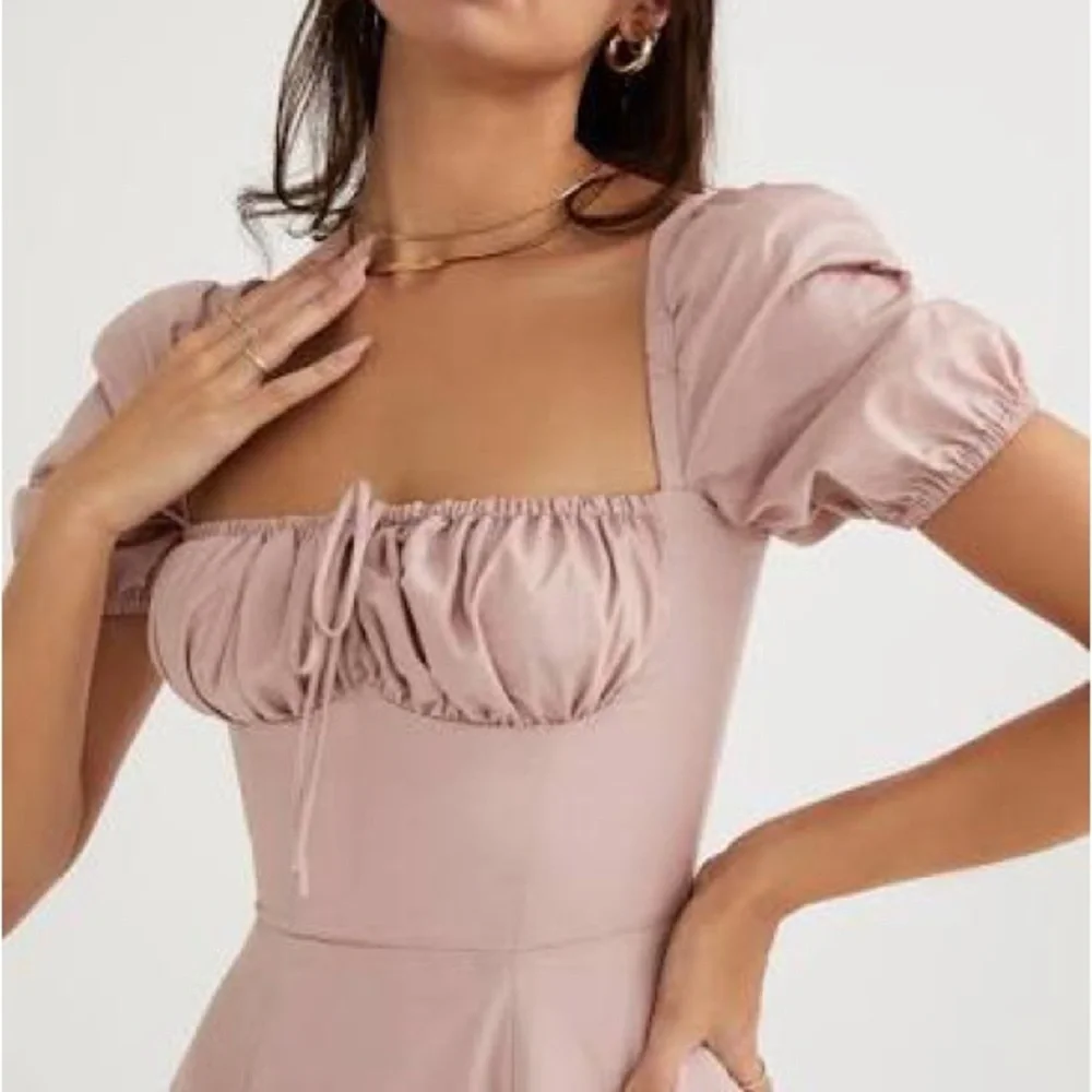 House of CB Blush Pink Mini Dress with Puff Sleeves - Picture 5 of 10